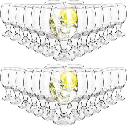 Patelai Set of 30 Water Goblet, 13.5 oz Clear Drinking Glasses Bulk Dishwasher by Patelai