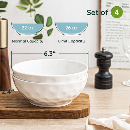 HOMBENE Ceramic Serving Bowls, 6.3 Inch, Oven & Microwave Safe, 25.7 oz Capacity - Image 3