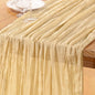 DeZerlor Champagne Cheesecloth Table Runner 1 Pack Summer Boho Runner | by DeZerlor