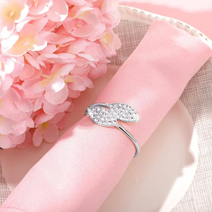 Hotop 150 Pcs Silver Napkin Rings Set - Image 2