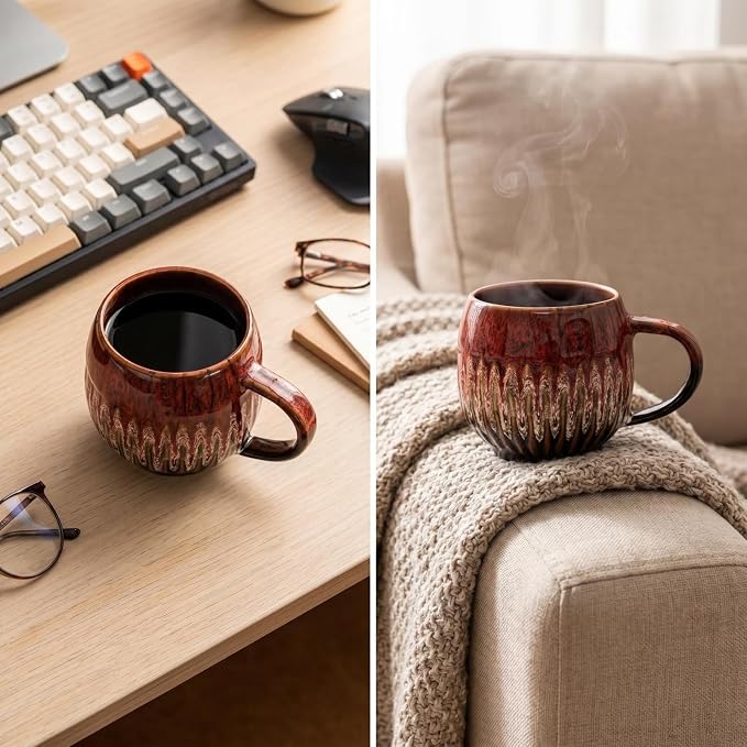 Large Ceramic Coffee Mug - 13oz Tea Cup - Image 5