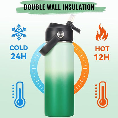 Fijinhom 18oz Insulated Stainless Steel Water Bottle, Wide Mouth Double Wall - Image 4
