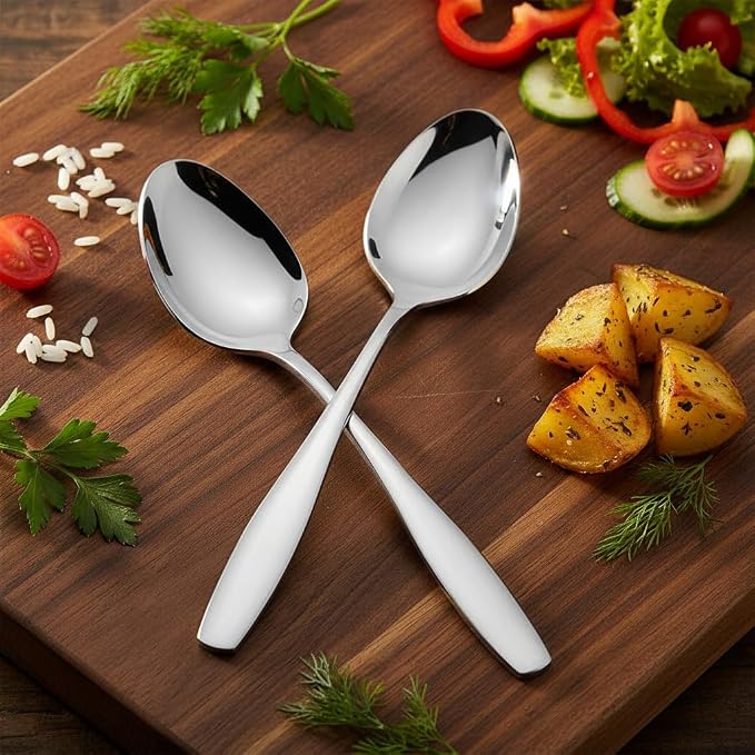 Ggbin 6 Pieces Stainless Steel Dinner Buffet Serving Spoons, 9.75 Inches - Image 6
