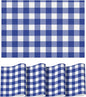 Artoid Mode Buffalo Plaid Vinyl Placemats Set of 4, 12x18 Inch Washable Non-Slip Heat Resistant Plastic Place Mats for Party Dining Table, Naxy Blue/White