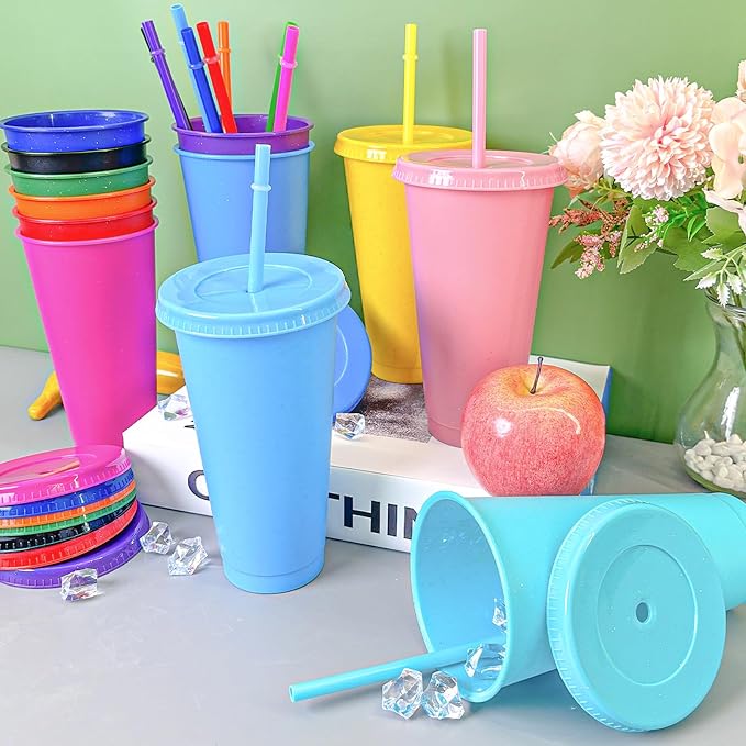 YOUKE OLA 72 Pack Glitter Plastic Cups - Image 3