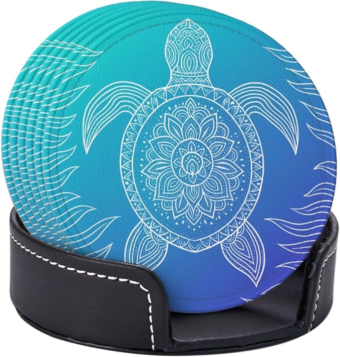 6 Pcs Leather Coasters for Drinks - Image 3