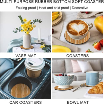 Vintage Simple Coasters Set of 4, Absorbent Coasters - Image 6
