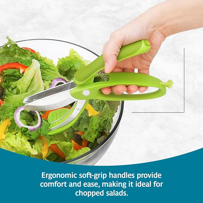 Trudeau Toss and Chop Salad Tongs, Stainless Steel - Image 4