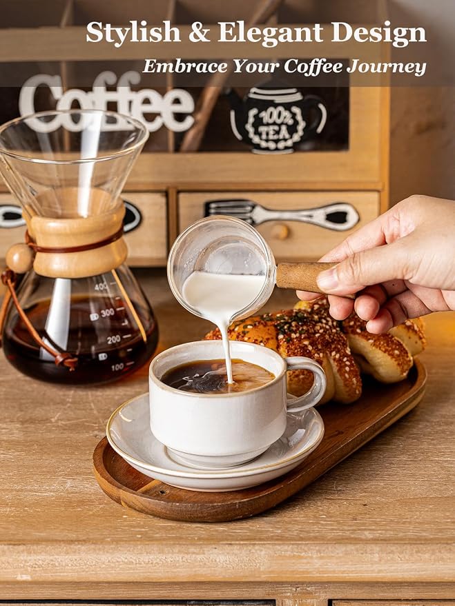 Gomakren 6 Ounce Cappuccino Cups Set of 4 - Image 5