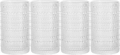 Glaver's Hobnail Drinking Glasses, 15 Oz. Cocktail Drinking Glassware Set - Image 7