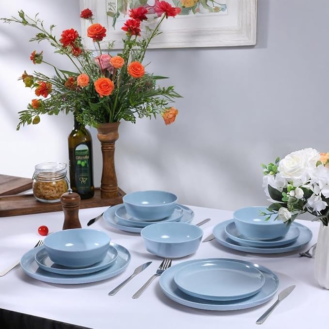 Webbylee Melamine Dessert Plates Set of 6-7.5" Serving Durable Dishes Perfect - Image 6