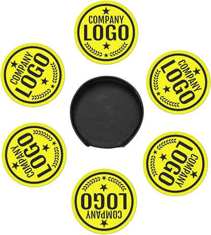 Custom Leather Coasters with Logo - Image 7