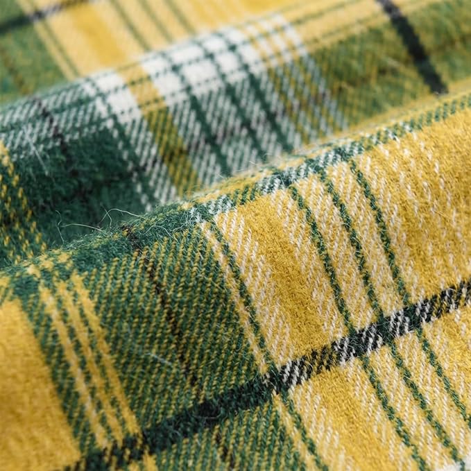 Artoid Mode Yellow Green Farmhouse Plaid Spring Table Runner, Winter Rustic - Image 8