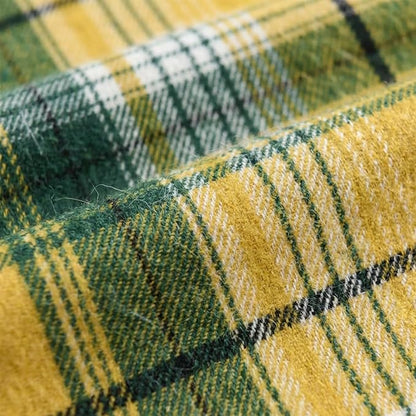 Artoid Mode Yellow Green Farmhouse Plaid Spring Table Runner, Winter Rustic - Image 8