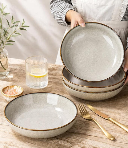 AmorArc 8.5’’ Ceramic Pasta Bowls Set of 6, 36oz Large Stoneware Bowls Set | - Image 6