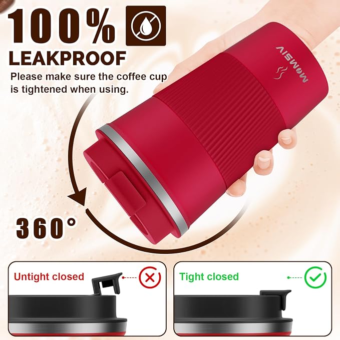 MOMSIV 17oz Travel Coffee Mug, Insulated Coffee Cup - Image 4