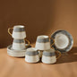 KARACA Globe Turkish Coffee Cup Set of 6, 2.7 oz, Small Espresso Cups by Karaca