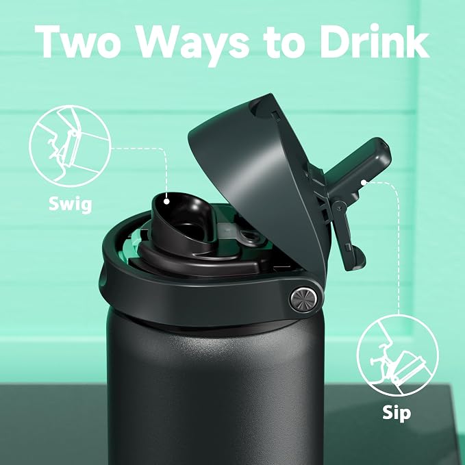 32 oz Insulated Water Bottle for Sports: Meoky Stainless Steel Water Bottle - Image 2