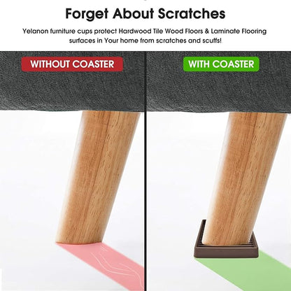 Furniture Coasters, Rubber Furniture Feet, Anti Slide Floor Protector - Image 4