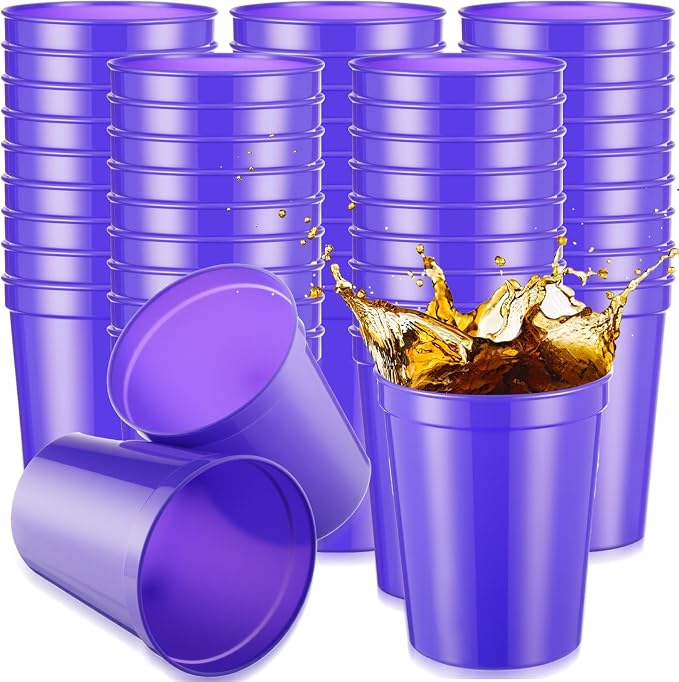 Yungyan 12 Pack 16 oz Stadium Cups Reusable Plastic Cups Blank Drink Stadium by Yungyan