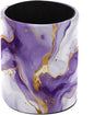 White and Purple Marble Art Leather Pen Holder by Unknown