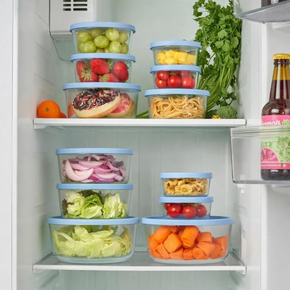 12-Piece Glass Food Storage Containers Set | 2-Cup, Leakproof | Microwave - Image 4