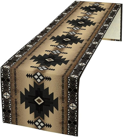 Aztec Southwest Table Runner, Ethnic Style Design Geometric Table Runners Table by SXXLDNG