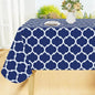 Smiry Rectangle Table Cloth, Waterproof Vinyl Tablecloth with Flannel Backing for Rectangle Tables, Wipeable Spillproof Plastic Tablecloths for Dining, Camping, Indoor and Outdoor (52"x70", Navy)