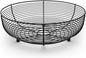 CAXXA Countertop Fruit Bowl, Wire Basket for Fruits, Breads, Vegetables,Snacks, Black