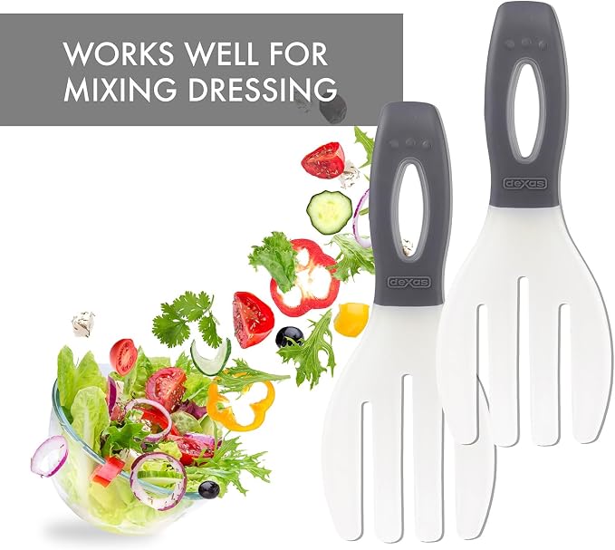 Dexas Long Handled Salad Hands, BPA-Free Salad Tossing and Serving Tools - Image 6