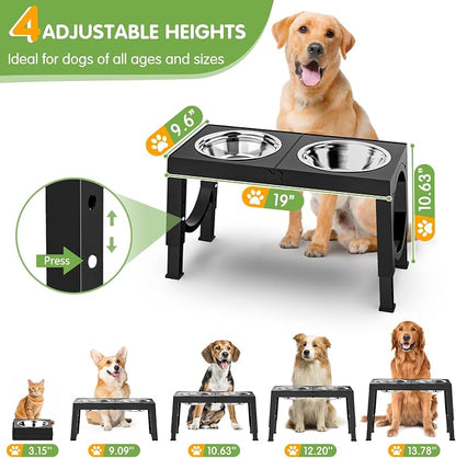 XIAZ Elevated Dog Bowls Large Breed Raised Dogs Bowl Stand Large/Medium Sized - Image 2