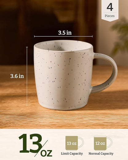 famiware Coffee Mugs Set of 4, Meteor 13 oz Ceramic Mug Cup Set - Image 4