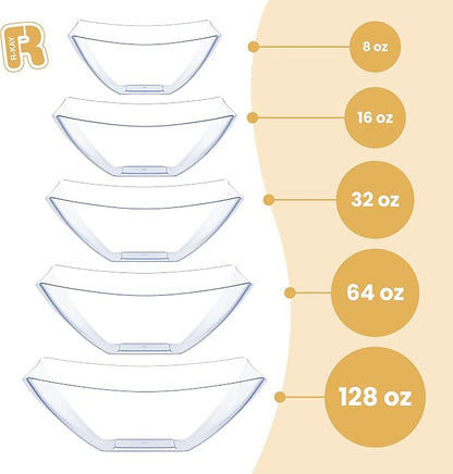 R-kay 6 Pack Square Plastic Serving Bowls - Image 6