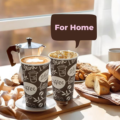 Fit Meal Prep 16 oz Coffee Cups 1000 Count, Leak-Proof Hot Cup, Disposable - Image 5