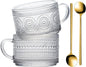 WHJY Vintage Glass Coffee Mugs by WHJY