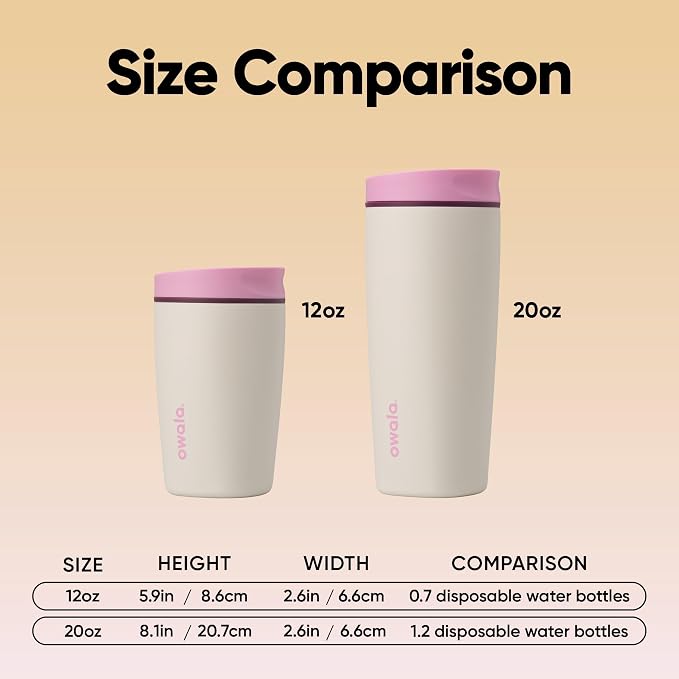 Owala SmoothSip Slider Insulated Stainless Steel Coffee Tumbler, Reusable Iced - Image 5