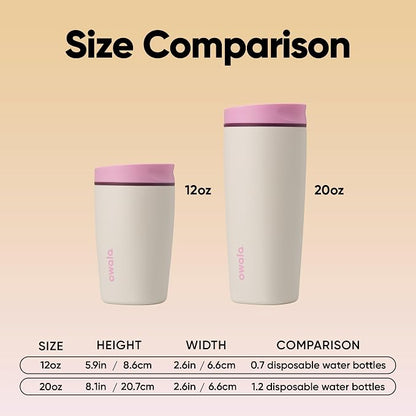 Owala SmoothSip Slider Insulated Stainless Steel Coffee Tumbler, Reusable Iced - Image 5