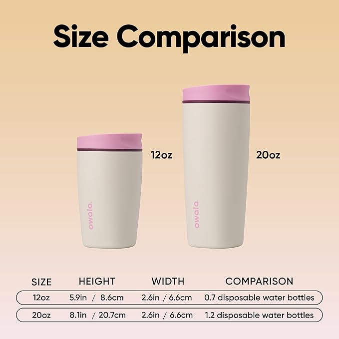 Owala SmoothSip Slider Insulated Stainless Steel Coffee Tumbler, Reusable Iced - Image 5