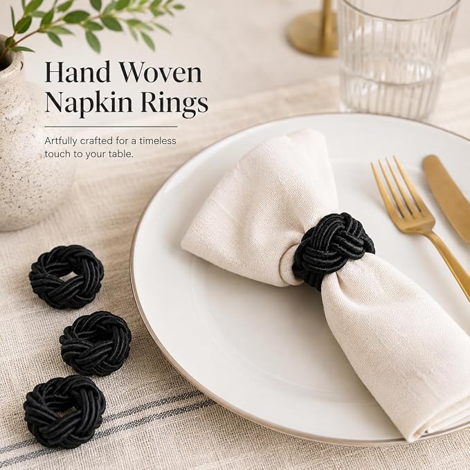 Handmade Woven Napkin Rings Set of 12 - Image 2