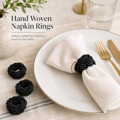 Handmade Woven Napkin Rings Set of 12 - Image 2