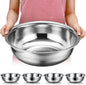 Nuogo 4 Pcs Stainless Steel Mixing Bowls Metal Mixing Bowls Extra Large Basin by Nuogo