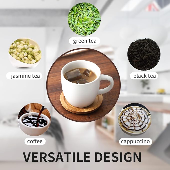HASENSE 3 Ounce Espresso Cups and Saucers Set of 6, Demitasse Cups - Image 7