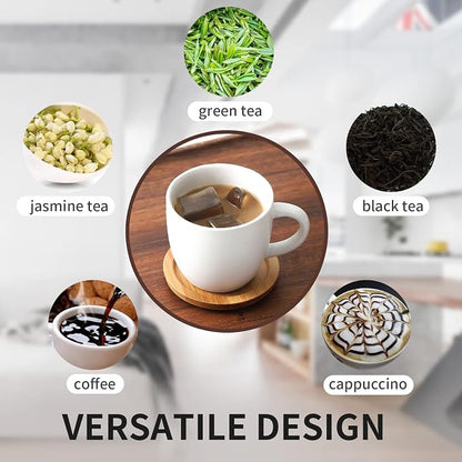 HASENSE 3 Ounce Espresso Cups and Saucers Set of 6, Demitasse Cups - Image 7
