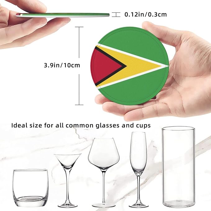 Guyana Flag Coasters for Drinks - Image 3