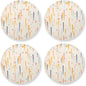 Stripes Tiny Dots Minimalist 4 Piecing Set Absorbent Coasters Corkboard by KLL