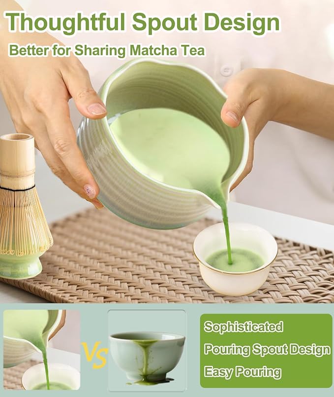 JBER Matcha Set, Bamboo Whisk, Powder Sifter - Image 8