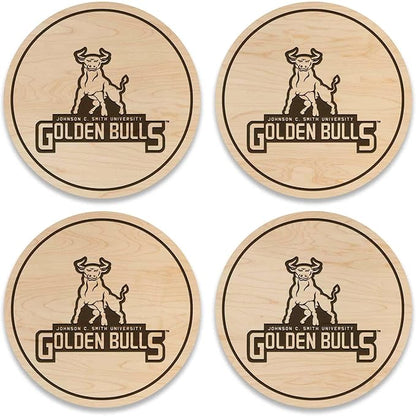LazerEdge John C Smith Golden Bulls Wooden Coaster Set - Maple Wood - Officially Licensed Product - 4-Pack