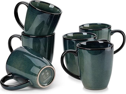 vancasso STARRY Ceramic Coffee Mug Set of 6, 12 Oz Tea Cups by vancasso