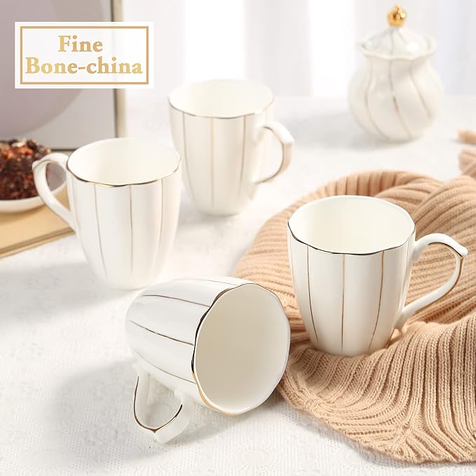 DUJUST Coffee Mug Set of 4, Luxury British Design - Image 2