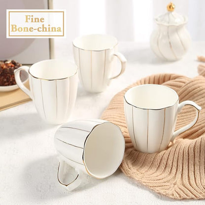 DUJUST Coffee Mug Set of 4, Luxury British Design - Image 2